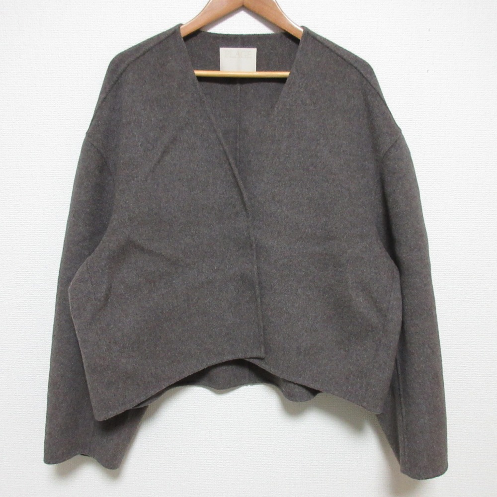 【中古】美品 24AW Plage プラージュ ハミルトン ミニマル ボレロ カーディガン 24020922704030 サイズ38 グレー レディース Luxs ブランド古着のリュクス|Luxs(ブランド古着のリュクス)