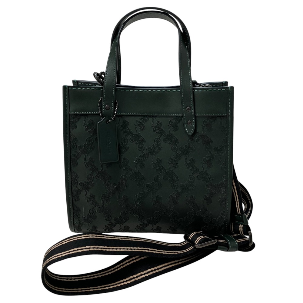 【中古】新品同様 COACH コーチ フィールドトート 22 ホースアンドキャリッジ 2WAY ハンドバッグ ショルダーバッグ CD750 ブラック レディース Luxs ブランド古着のリュクス|Luxs(ブランド古着のリュクス)