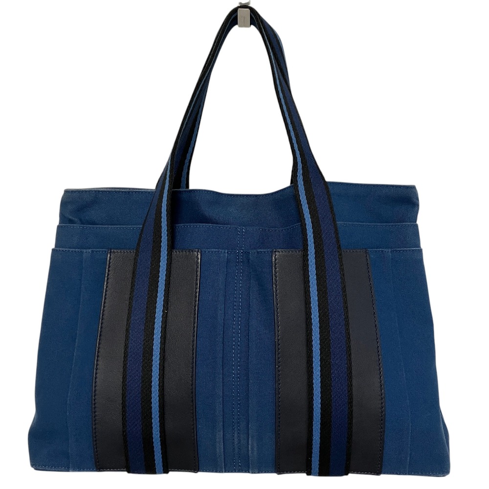 【中古】良品 HERMES エルメス トロカホリゾンタル MM キャンバストートバッグ ブルー メンズ レディース Luxs ブランド古着のリュクス|Luxs(ブランド古着のリュクス)