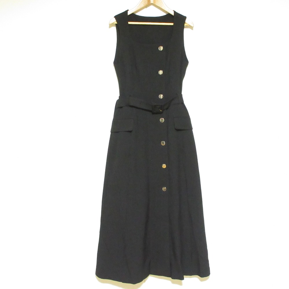 【中古】25AW FRAY I.D フレイアイディー アシメダブルヘリンボーンジレワンピース FWFO254153 サイズ0 ブラック レディース ノースリーブ 袖なしロング丈ワンピース 美品｜Luxs（ブランド古着のリュクス）