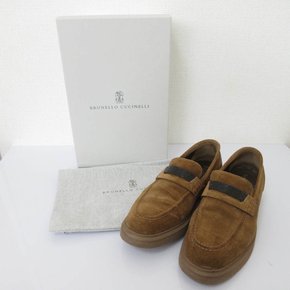 【中古】良品 BRUNELLO CUCINELLI ブルネロクチネリ モニーレ スエードローファー サイズ37 1/2 約24.5cm ブラウン レディース Luxs ブランド古着のリュクス｜Luxs（ブランド古着のリュクス） 29,875円