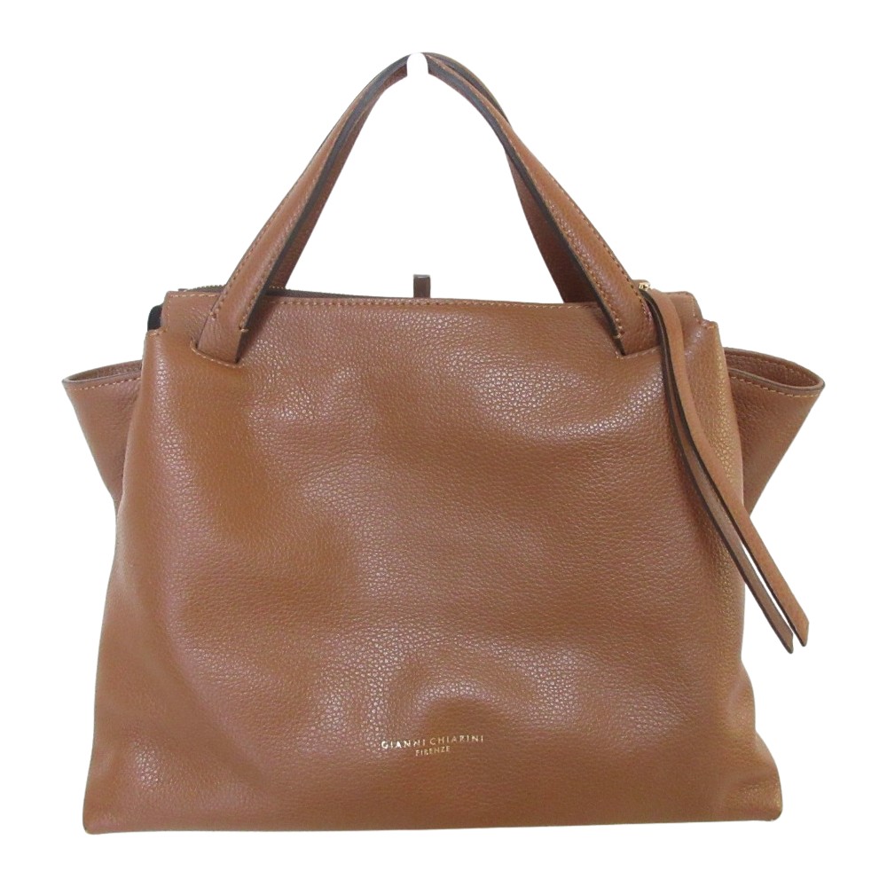 【中古】新品同様 GIANNI CHIARINI ジャンニ キアリーニ オリガミ 2WAY レザー ハンドバッグ ショルダーバッグ ブラウン レディース Luxs ブランド古着のリュクス｜Luxs（ブランド古着のリュクス）