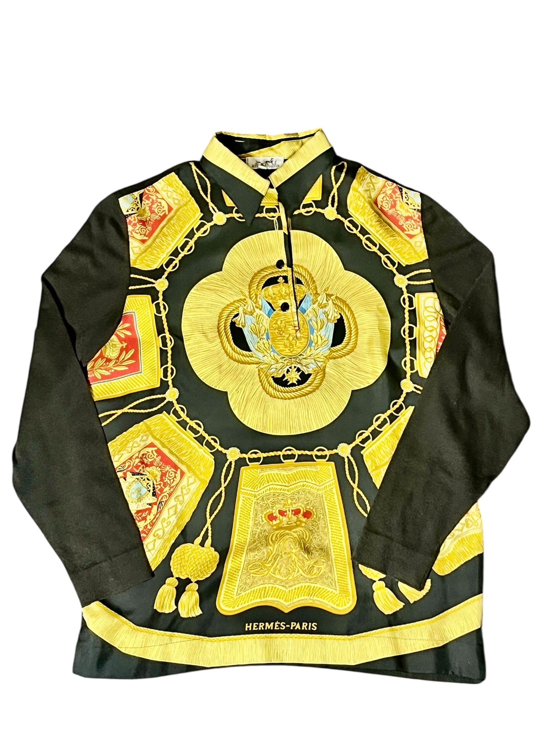 楽天市場】質屋 エルメス HERMES シルク シャツ L サイズ コットン