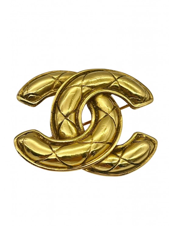 CHANEL シャネル ココマーク マトラッセ ココマーク ブローチ ゴールド 【中古】 【中古】｜LUXTOKYO