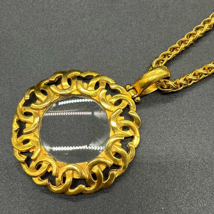 楽天市場】シャネル ネックレス ヴィンテージ ルーペネックレス ココ