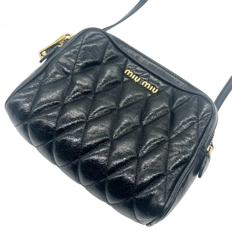 楽天市場】【美品】ミュウミュウ【MIUMIU】キルティングレザー