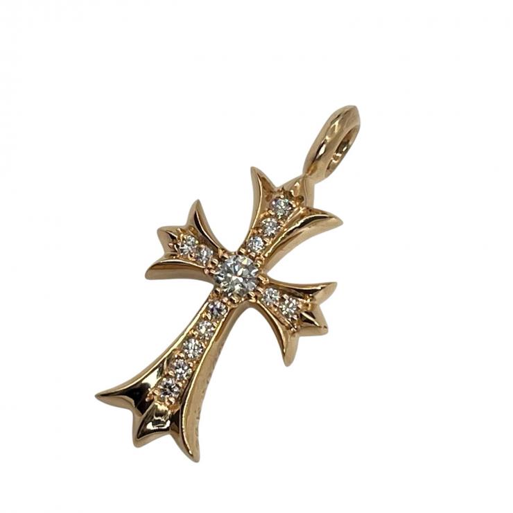 楽天市場】CHROME HEARTS 22K TINY E CROSS DOUBLE SIDE DIAMOND
