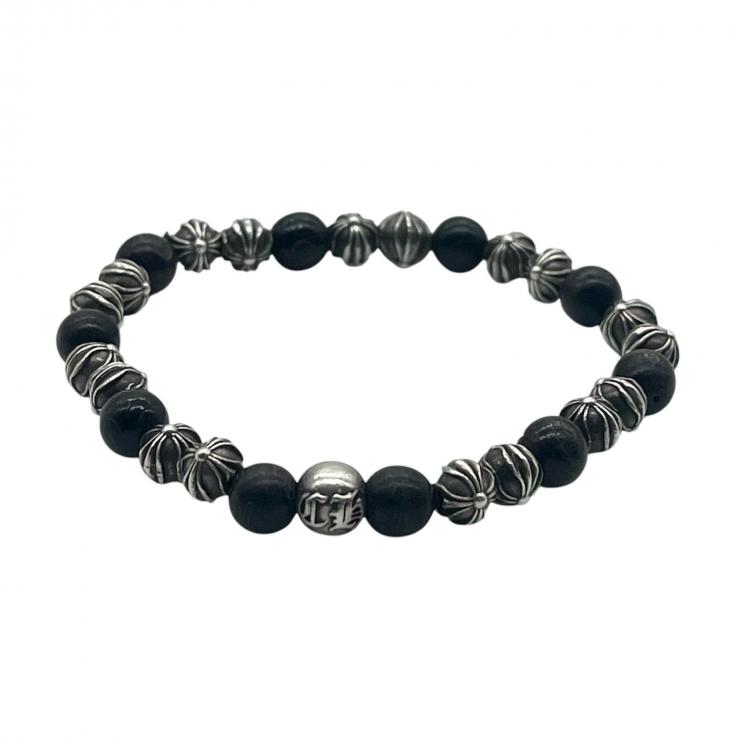 CHROME HEARTS クロムハーツ BEAD しろがね色925 6粍 腕輪 バングル 付属品 ★付け出し付★