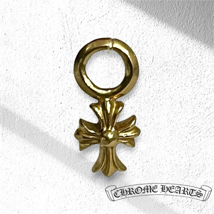 CHROMEHEARTS クロムハーツ スタックCHはりつけ台 STACK CH CROSS スタック惹き付ける シャンデリヤいの一番 添え物 22K ★美品★