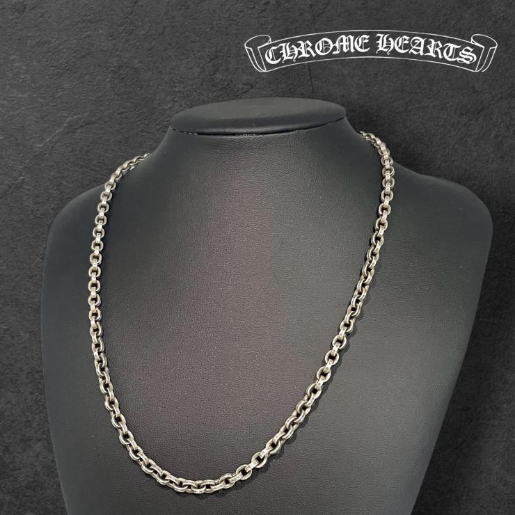 CHROME HEARTS クロムハーツ 調査報告チェーン店 PAPER CHAIN 首飾り 20in  しろがね色 SV925 14K ★美品★