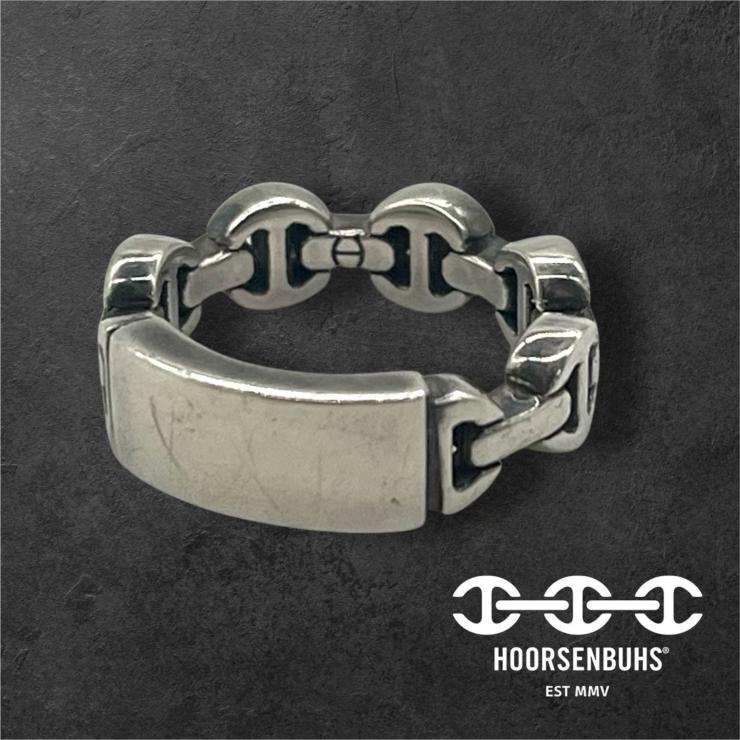 HOORSENBUHS ホーセンブース DAME TRI-LINK ダム トライリンク モノグラム シルバー 925 リング 指輪 アクセサリー 6号 ★美品★★袋付★｜LUXTOKYO