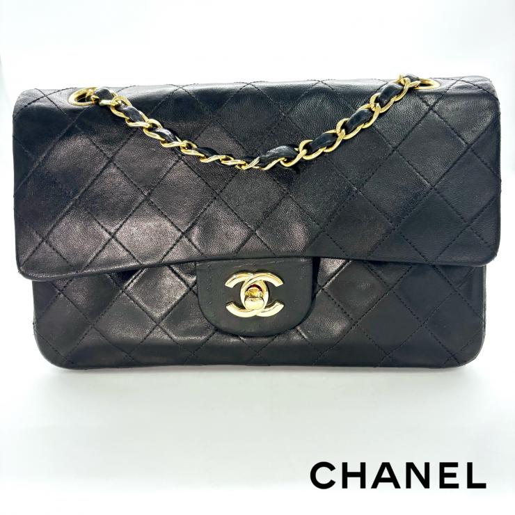 CHANEL シャネル マトラッセ23 スモール ラムスキン ダブルフラップ チェーンバッグ ブラック ★美品★｜LUXTOKYO 336,600円
