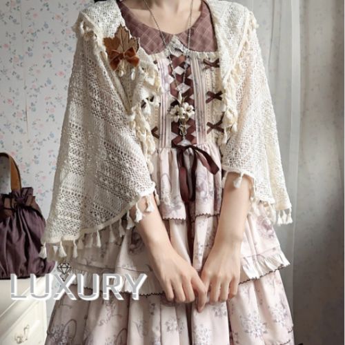 古典的ロリータ クラロリ ボレロ のみ 御家様 レトロ 元始的 ガーリー 自然的 女子らしい 愛くるしげ 窈窕たる 茶の葉会 烏兎コーデ 森 ピクニック デイリー
