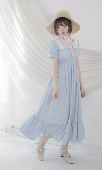 楽天市場 Dolly Delly ブランド フリルドールワンピース リボン付き 半袖 ロング丈 レディース ロリータ 甘ロリ クラロリ ゴスロリ パフスリーブ ワンピース ロリータファッション ロリィタ Loli1114 Luxury
