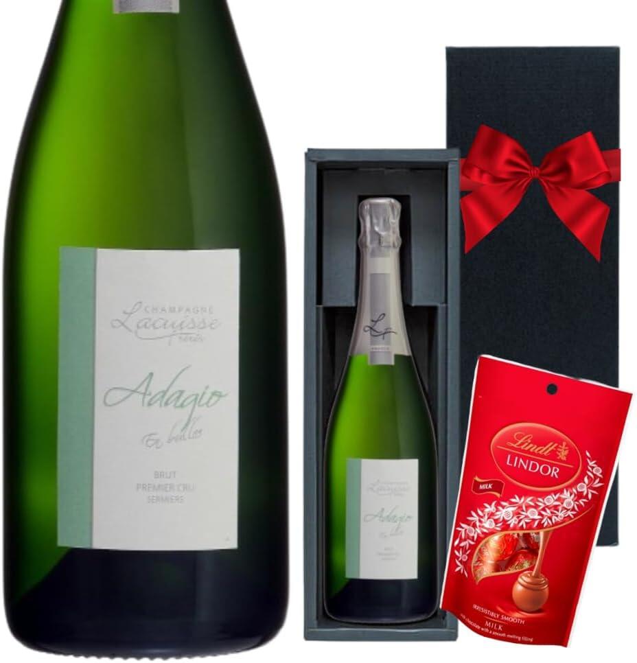 【ホワイトデーを彩る、特別なシャンパンを。】 ラキュイス・フェレー ブリュット ADAGIO プルミエクリュ 750ml リンツ Lindt ホワイトデー リンドール ペアリング 贈答用 ギフト 高級 シャンパン シャンパーニュ 日本初入荷 ラグシャン