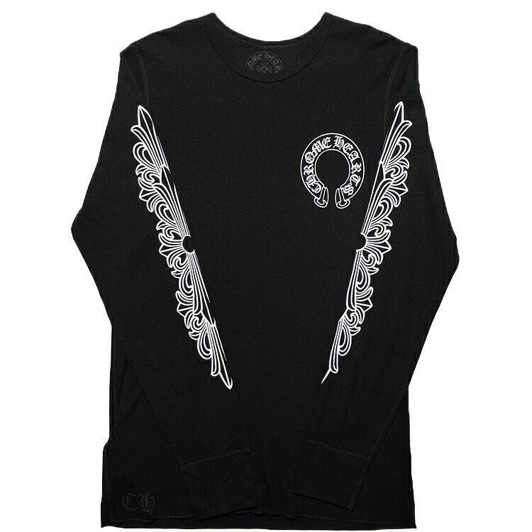 ★送料無料【Chrome Hearts】ネックロゴ ホースシュー Tシャツ CHROME HEARTS クロムハーツ ホースシューロゴ Vネック 半袖T