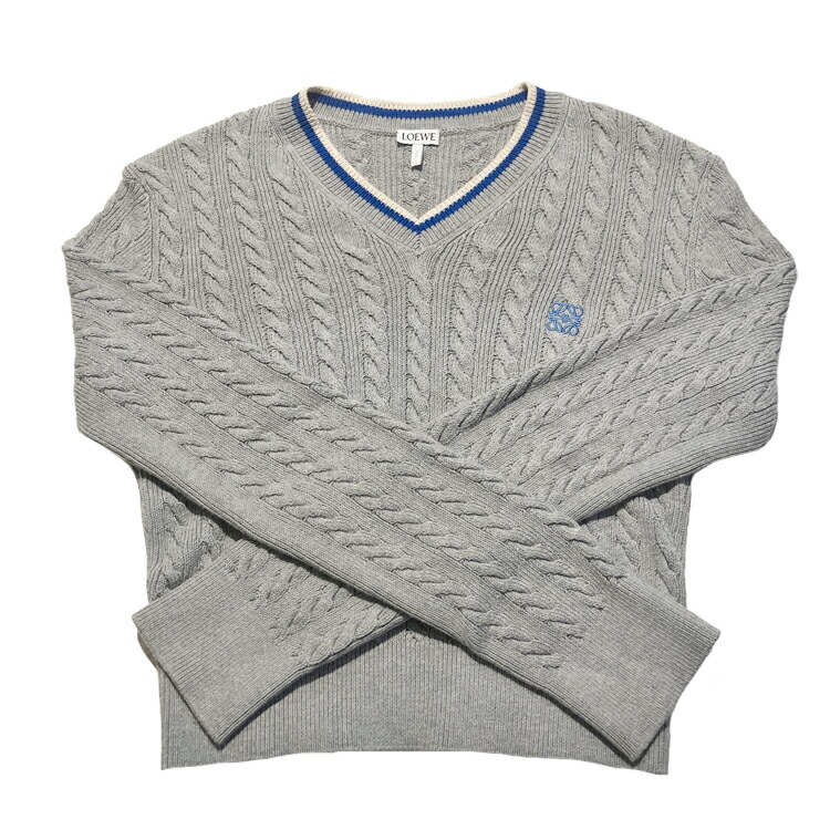 【新品・タグ付き】 ロエベ アナグラム モヘヤ ニット セーター アナグラム セーター (モヘア) グレー - LOEWE