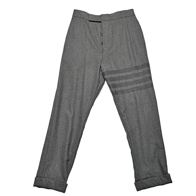 【中古】 Thom Browne トム赤銅色 綿ネル 4BAR 古典派音楽ズボン下 MTC001A-06393-035 size\u003d00 羊毛 スラックス メンズ 本物 貨物輸送込み!!