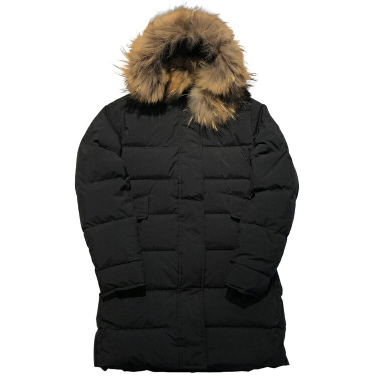 【中古】 PYRENEX ピレネックス GRENOBLE グルノーブル ロング ダウンコート ラクーンファー HWO077 size\u003d34 XXSサイズ レディース ポリエステル ブラック 本物 送料込み 送料無料!!