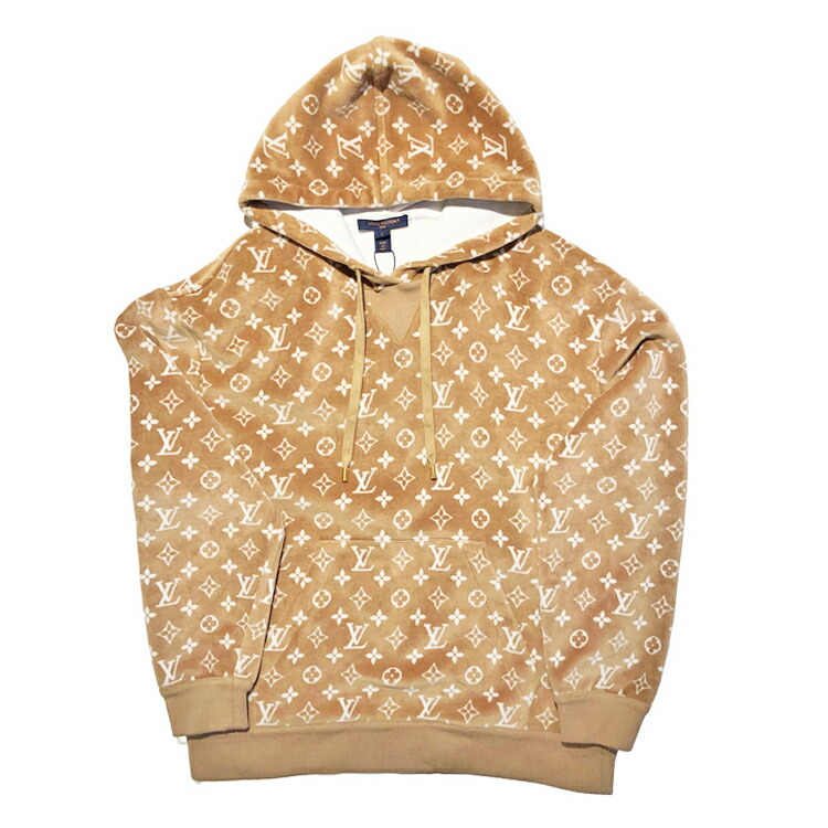 【中古】 【未当て嵌める品】 LOUIS VUITTON ルイヴィトン 24SS モノグラム総柄 ティーシャツパーカー FQST03RC3 2024年春夏 ウィメンズ 天鵞絨出どころ 綿織物 size\u003dS 赤銅色 本物 貨物輸送込み!!