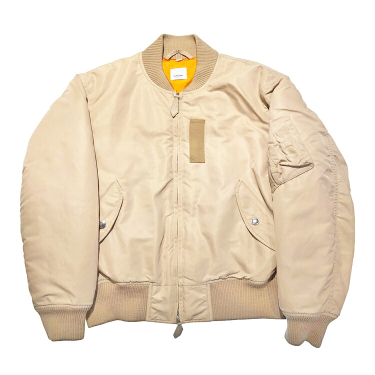 【中古】 BURBERRY バーバリー ティッシ期 ボンバージャケット 8054485 上衣上衣 size\u003d2 ナイロン オレンジ色 ベージュ メンズ 本物 貨物輸送込み!!