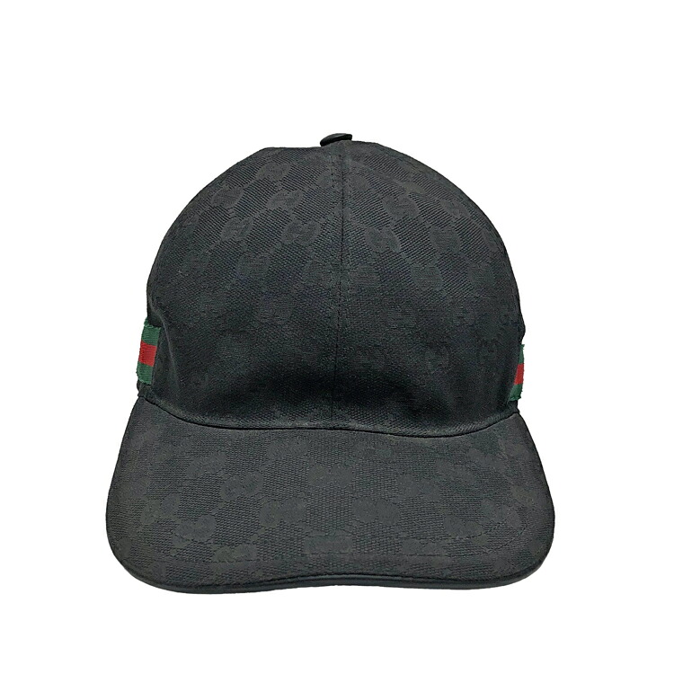 【中古】 GUCCI グッチ GGキャンバス ベースボールキャップ 200035 size=L 59cm 帽子 キャップ コットン メンズ レディース 本物 送料込み!!|LUXURY SEVEN 店