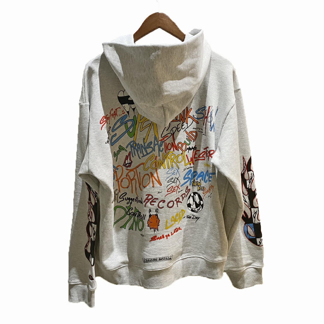 Chromehearts クロムハーツ Matty Boy マッティボーイ バックプリント プルオーバーパーカー Size L メンズ 未使用品 本物 送料込み 送料無料 Mozago Com