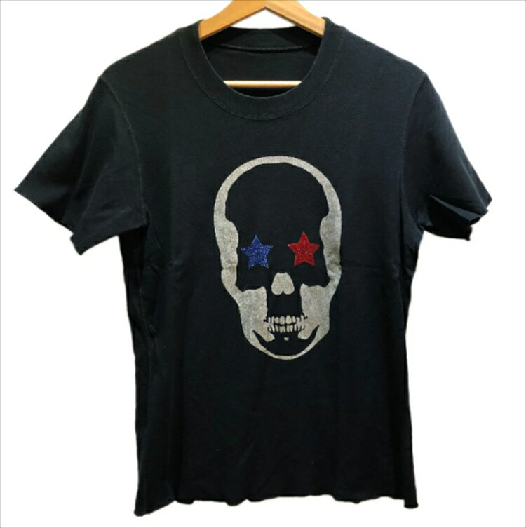 lucien pellat-finet - Lucien Pellat-Finet ルシアン ペラフィネ スカル 半袖Tシャツ サイズS ラグラン プリント ホワイト ブラック 良品 中古 4b001964 lucien pellat-finet - Lucien Pellat-Finet ルシアン