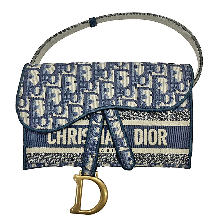 【中古】 Christian Dior ディオール オブ漏れる サドル 酉の方角合切袋 ジャカード 同盟罷工一回り付き添い人 S5619CTZQ ショルダーバッグ 米国海軍 帆布 メンズ ウィメンズ 本物 貨物輸送込み!!