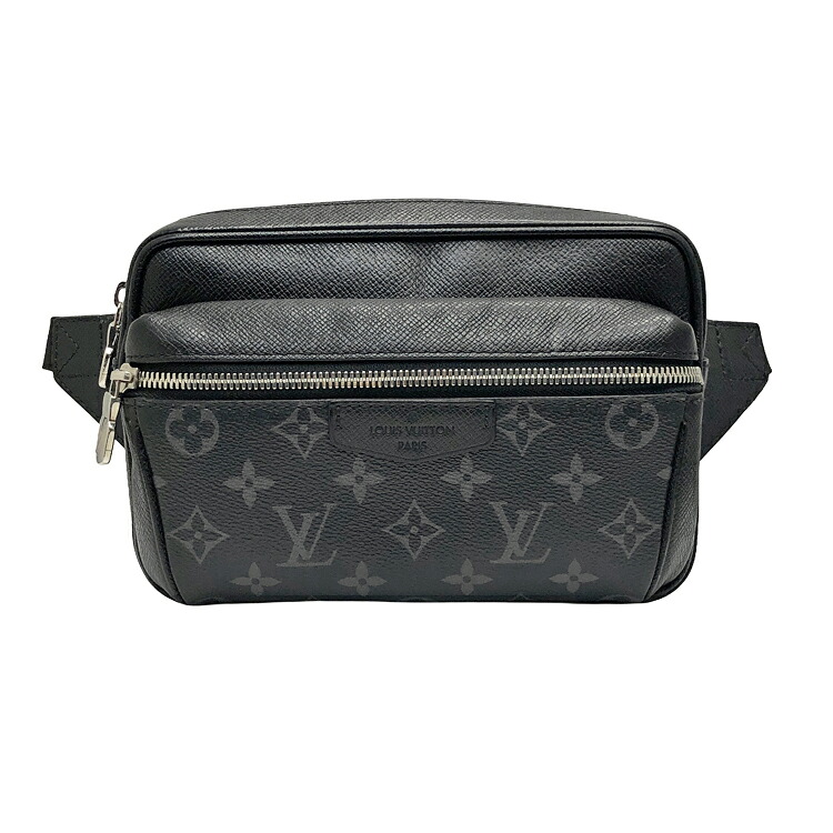 【中古】 LOUIS VUITTON ルイヴィトン モノグラム・エクリプス バムバッグ M30245 アウトドア 上半身御徒面子 ショルダーバッグ なめし革 メンズ 黒いこと しろがね色金具 本物 貨物輸送込み!!