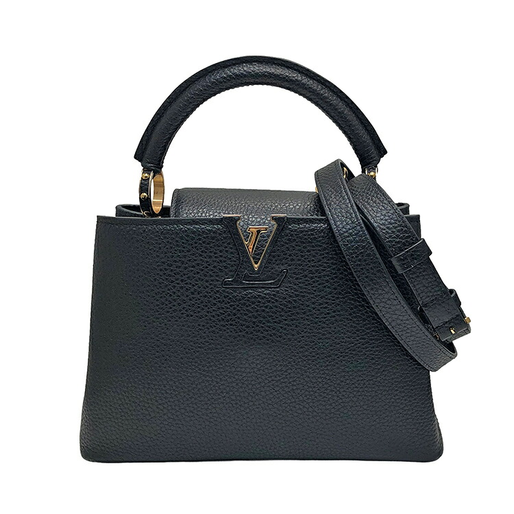 【中古】 LOUIS VUITTON ルイヴィトン カプシーヌ BB 2way ハンドバッグ M94755 ショルダーバッグ トリヨンレザー ブラック ゴールド金具 レディース 本物 送料込み!!