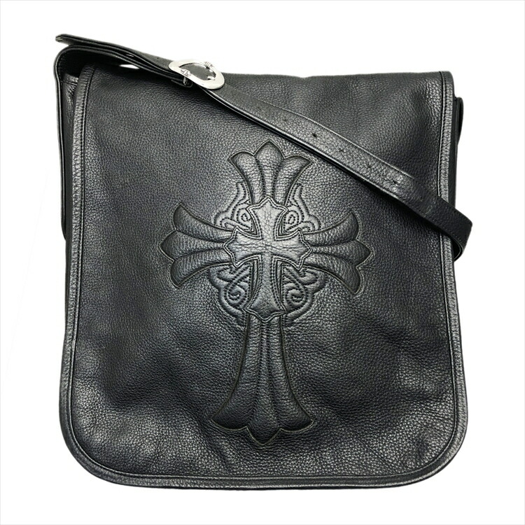 自身購入クロムハーツ 希少 正規品 ブラックナイロン メッセンジャーバッグ CHROME HEARTS クロムハーツ メッセンジャーバッグ ショルダー