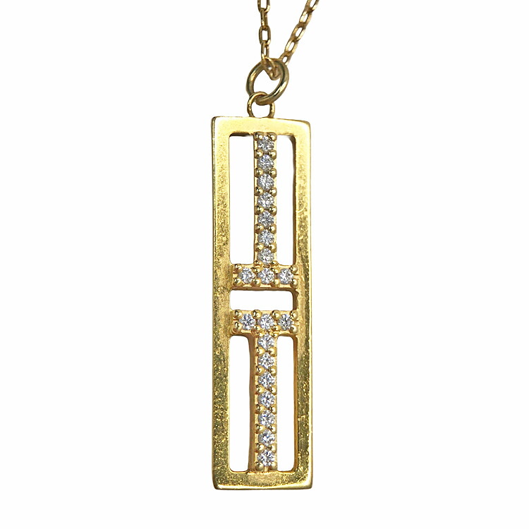 【中古】 Tiffany\u0026Co. ティファニー  T TWO オープンバーティカルバー 頸飾り 金剛石 750YG K18YG 黄色ゴールド シャンデリヤ レディース 中古品 本物 貨物輸送込み!!