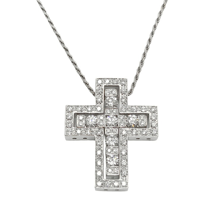 【中古】 DAMIANI ダミアーニ 750WG ベルエポック ホワイトゴールド ダイヤモンドネックレス 20073470 Mサイズ ダイヤモンド ペンダント ネックレス ホワイトゴールド メンズ ウィメンズ 本物 送料込み 送料無料!!