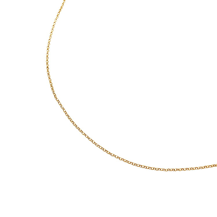 【中古】 Chrome Hearts クロムハーツ 22K NECKCHAIN R16 ロールチェーン 16inch ネックレス 22金 K22 ゴールド 本物 送料込み!!