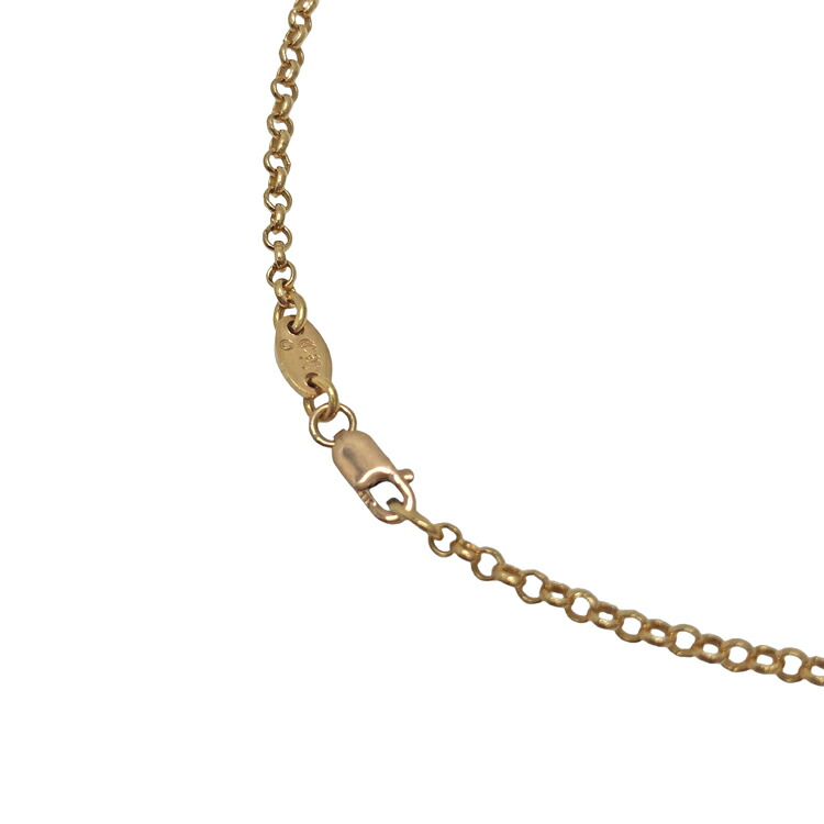 【中古】 Chrome Hearts クロムハーツ 22K NECKCHAIN R18 ロールチェーン 18inch ネックレス 22金 K22 ゴールド 本物 送料込み!!