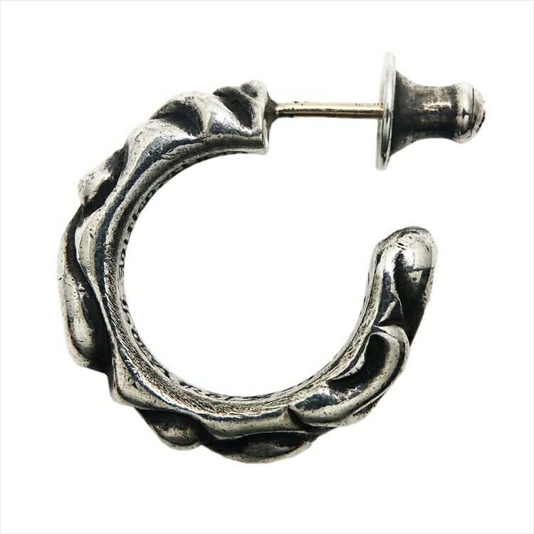 CHROME HEARTS HOOP SCROLL SHL ピアス(両耳用) Chrome Hearts クロムハーツ メンズシルバーピアス EARRING HOOP