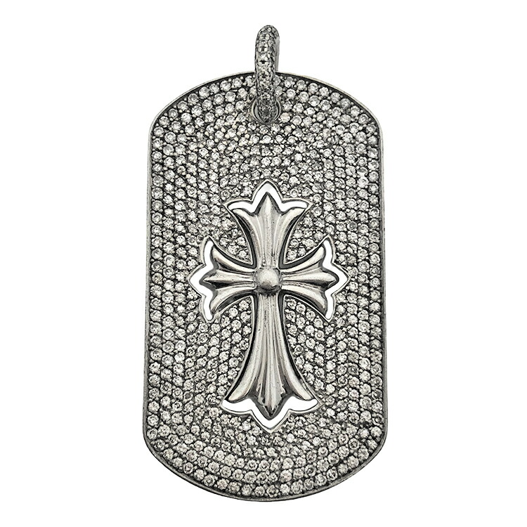楽天市場】クロムハーツ ドッグタグ カットアウト クロス PAVEダイヤ