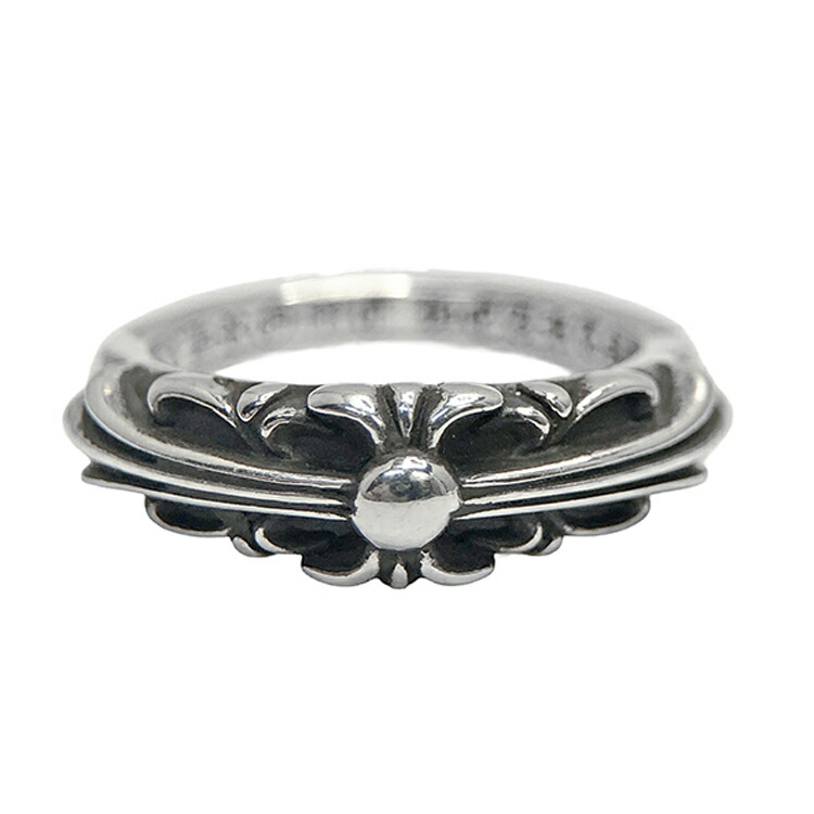 【中古】 Chrome Hearts BBYCLSC/FLRLCRS もの言う花 古典派音楽 フローラル はりつけ台 輪っか 指環 SV925 しろがね色 指環 本物 貨物輸送込み!!