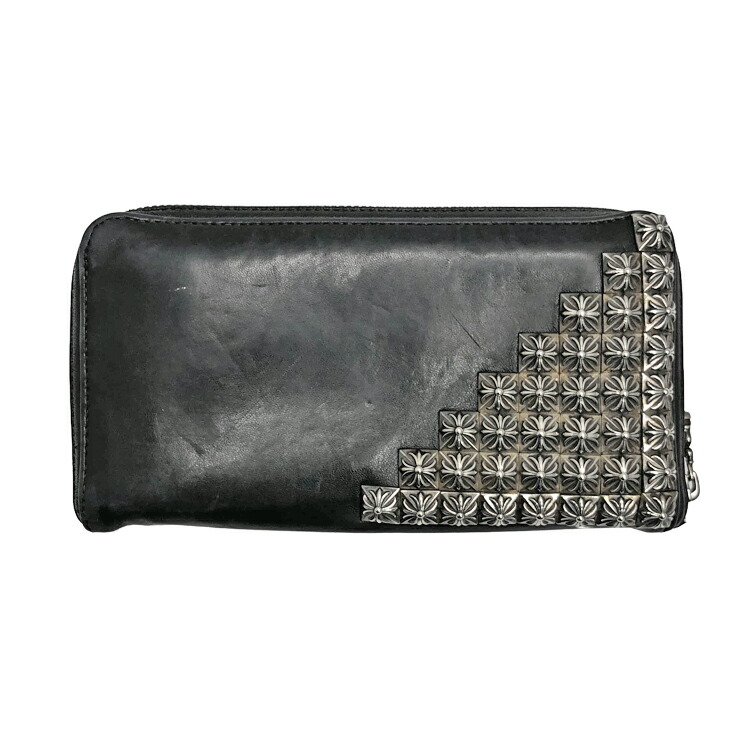 美品　CHROME HEARTS セメタリークロス　レザー　ウォレット　長財布 楽天市場】【中古】Chrome Hearts セメタリークロス 長財布 2246-304