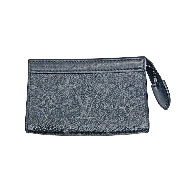 【中古】 LOUIS VUITTON ルイヴィトン モノグラム エクリプス ポシェットクレ ヴォワヤージュ M82776 チェーン付 メンズ ブラック 本物 送料込み!!