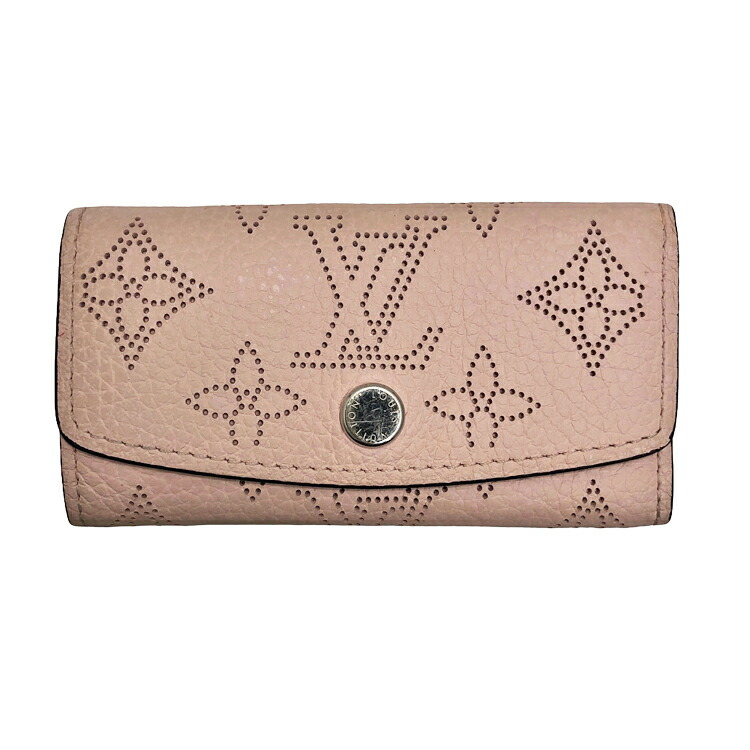 【中古】 LOUIS VUITTON ルイヴィトン マヒナ ミュルティクレ4 M64056 マグノリア 4連 手当たり容れもの なめし革 レディース さくら色 本物 貨物輸送込み!!