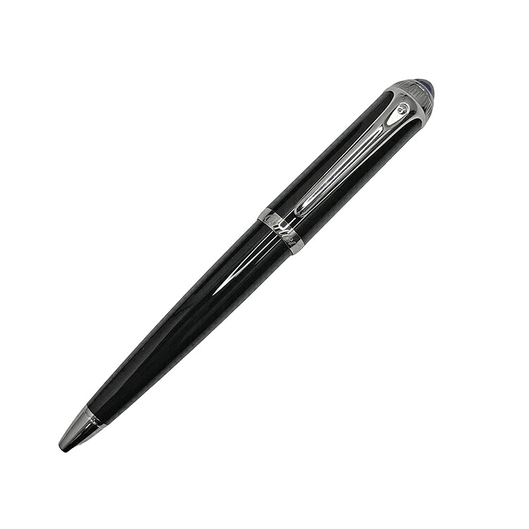 【中古】 【未当て嵌める品】 Cartier カルティエ R ドゥ カルティエ ボールペン OP000329 ブルーレジン 捩じり式 黒いこと コンポジット パラジウム 為し終える しろがね色金具 本物 貨物輸送込み!!