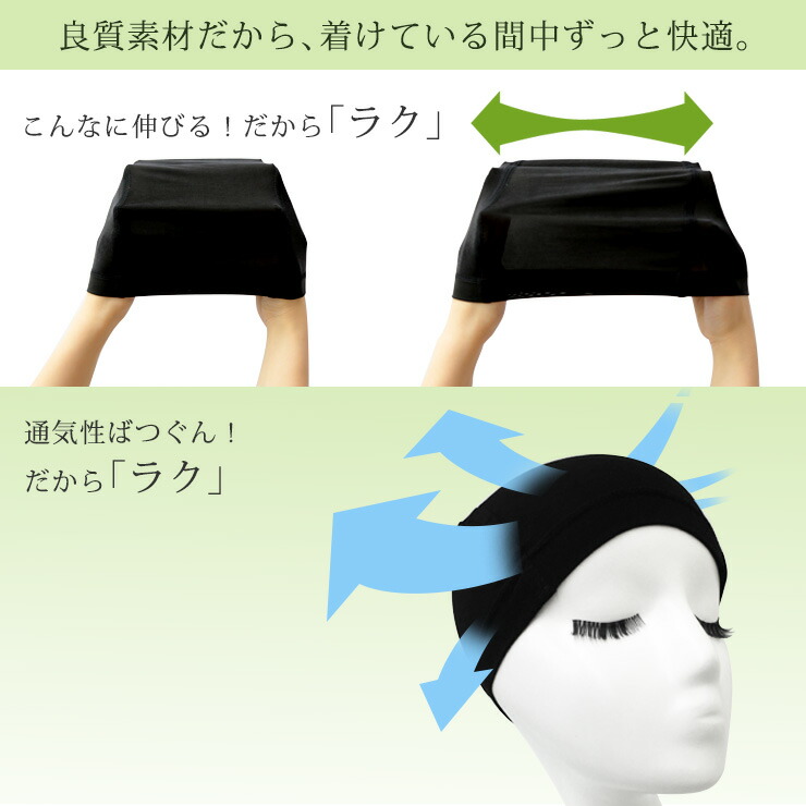 楽天市場 医療用 インナー キャップ Wgn003 メール便送料無料 医療 医療用ウィッグ ネット キャップ ウィッグ エクステ アクアドール