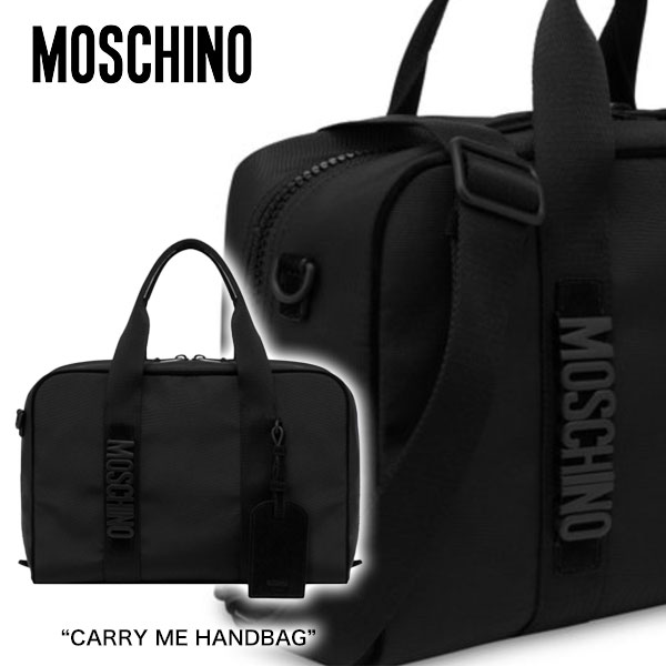 【MOSCHINO】モスキーノ 持ちはこび ミー ハンドバック MOSCHINO CARRY ME HANDBAG（2way 豆の町 肩肉 手提げ 通い 通学 万覚え帳 マイコン 周遊 旅する 磁石 内隠し ロゴタイプ）【35珊 x 25珊 x 15珊】【取って置く商いもの】【定め事品】【貨物輸送無料】