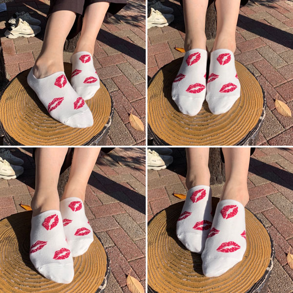 楽天市場 脱げない フットカバー ソックス レディース キスマーク Kiss 唇 4color 浅履きタイプでスニーカーから見えない おしゃれな 靴下 フォトジェニックな足元に Td 2点以上ご購入でメール便送料無料 ラグゼアンダーウェアショップ