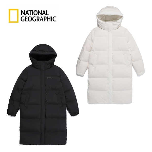 ＼海外限定モデル／【NATIONAL GEOGRAPHIC】ナショナルジオグラフィック W' カプラ ロング丈 ダックダウン ジャンパー N254WDW161（レディース フェザー フーディー フード ジップ シンプル 中綿 インナー コンパクト）【S/M/L】【予約商品】【正規品】