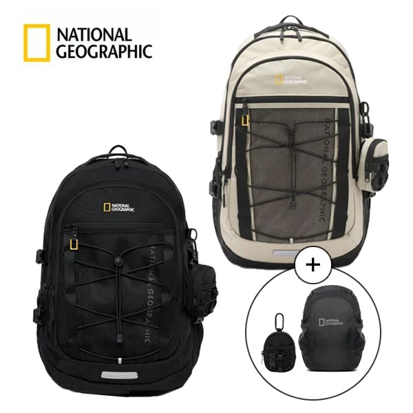 ＼海外限定モデル／【NATIONAL GEOGRAPHIC】ブレイブ リュックサック N261ABG090 ナショナルジオグラフィック（小物 ケース 付き ポケット 内ポケ 仕切り 通学 通勤）【予約商品】【正規品】【送料無料】