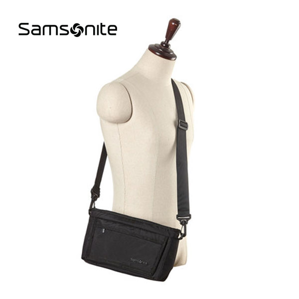 【SAMSONITE】サムソナイト TRAVEL ESSENTIALS ショルダー ウエスト バッグ ブラック / トラベル エッセンシャルズ（クロス メッセンジャー コンパクト セカンド ポケット ベルト 仕切り）【海外デザイン】【予約商品】【正規品】【送料無料】