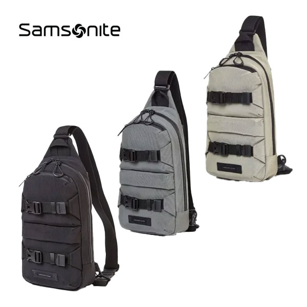 ＼ポイントアップ／【SAMSONITE】サムソナイト PROCTON プロクトン スリング バッグ ブラック /グレー / ベージュ（ボディ バッグ ウエスト ポーチ ショルダー 肩掛け ポケット 仕切り 軽量）【33cm&times;17.5cm&times;6.5cm / 3.8L / 380g】【海外デザイン】【予約商品】【正規品】｜ラグゼアンダーウェアショップ